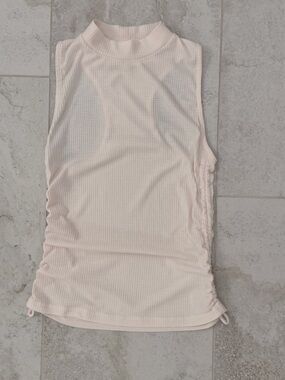 Prana Blazing Star Sleeveless Waffle Knit Mock Neck Top